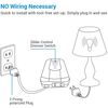 DEWENWILS Foot Slide Plug-In Dimmer Switch Dimmable LED Bulb Compatible, 6.6 ft