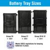 Seachoice Battery Tray with Hold Down Strap, Group 24,Black