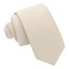 DQT Men's Plain Suede Wedding Formal Slim Tie - Beige
