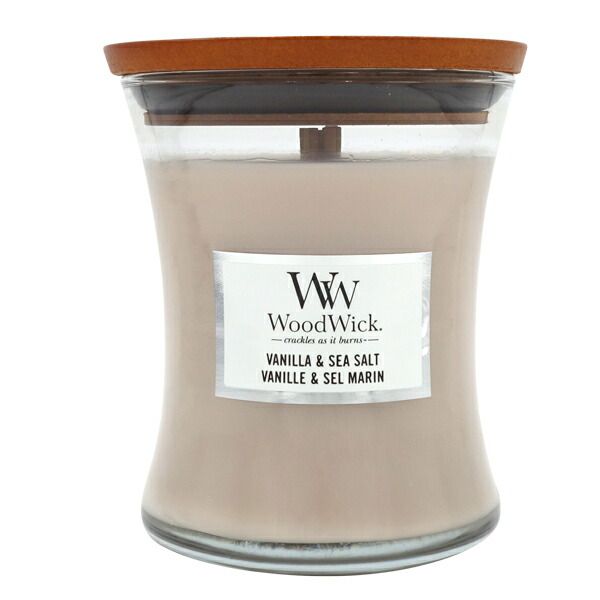 WoodWick Vanilla &amp; Sea Salt Aroma Candle Jar (M) Same-day shipping_Currently closed