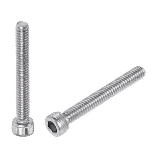 uxcell Hex Socket Head Bolt Cap Screw #8-32x1-6mm 304 Stainless Steel Polished 25pcs