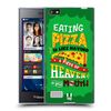 Head Case Designs Pizza Illustration Typography Soft Gel Case Compatible With BlackBerry Leap