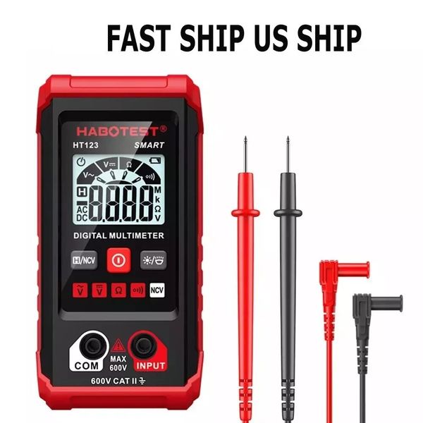 HABOTEST HT123 Digital Multimeter Smart Voltmeter Ohmmeter AC DC Meter Tester US