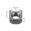 sourcing map Weld Nuts, M6 Square UNC Carbon Steel Machine Screw Gray 100Pcs