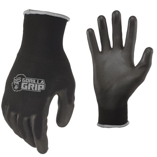 Gorilla Grip Gloves, Max Grip, All Purpose Work Gloves, Slip Resistant, Nylon Shell, X-Large, 25 Pairs