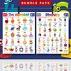 Advanced Bundle – 6 Educational Poster Learning Chart for Classroom – 8.5 x 11