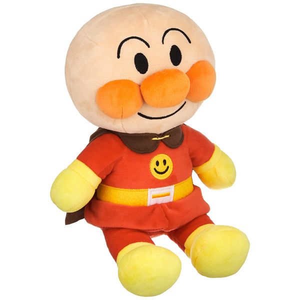 Anpanman S Plus Fluffy Smile Plush Toy, (M) Anpanman