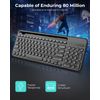 Cimetech Wireless Keyboard and Mouse set, Phone Holder USB Keyboard & UK Slient Ergonomic Mice, QWERTY Layout, Automatic Power Saving Function for PC, Laptop, Desktop, Notebook, Computer