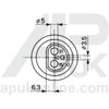 APUK COBO Type 3 Pin power Plug Male Pin Plastic Replacement for Tractor Trailer Implement Socket