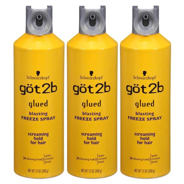 Got2b Glued Blasting Freeze Spray 12 oz (Pack of 3)