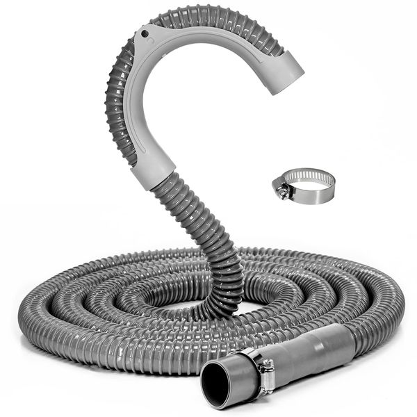 Funmit 12Ft Universal Washing Machine Drain Hose Flexible Extension Hose Fit For Most Household Washing Machines