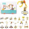 ELECFREAKS microbit 32 in 1 Wonder Building Bricks Coding Kit, Programmable STEM Educational Learning Kit with 400+ Building Blocks/Sensors/Wukong Expansion Board(without Micro:bit)