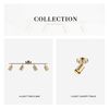 Globe Electric Pratt 4-Light Track Lighting, Matte Brass, Gold