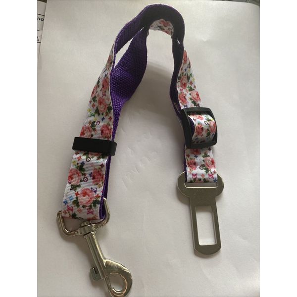 Dog Leash Adjustable Floral Fashion Pet Car Seat Belt Durable Cat Wear Resistant