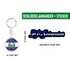 daged El Salvador Key Ring 3D Effect + Sticker - RD, multicoloured, 33mm
