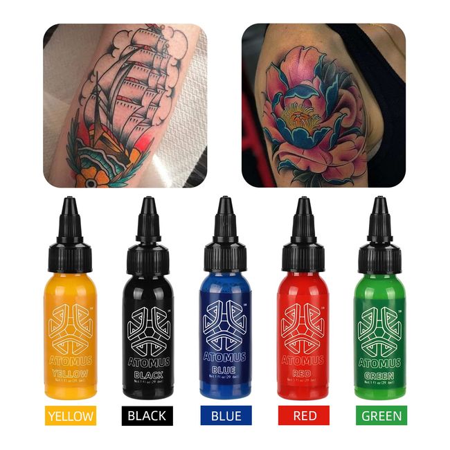 Millennium Mom's Nuclear UV Blacklight Tattoo Ink - 5 Color Set - 1 oz 