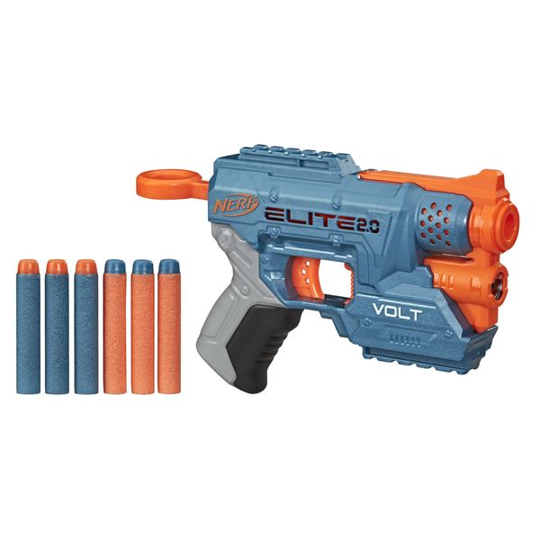 Nerf Elite 2.0 Volt SD-1 Blaster, 6 Official Nerf Darts, 2 Tactical Rails to Customize for Battle, Christmas Stocking Stuffers for Kids Ages 8 and Up