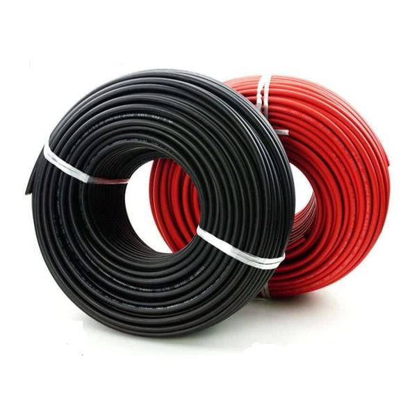 Solar Panel PV Cable DC Rated Black 4mm²/6mm² - Quality Wire by LukAro (5 meters, 6mm² Red)