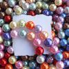 Colored Pearl Bead Mix 12mm Round Rainbow Multi Pk/50