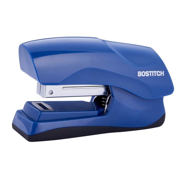 Bostitch Office Heavy Duty Stapler, 40 Sheet Capacity, No Jam, Half Strip, Fits into the Palm of Your Hand, For Classroom, Office or Desk, Navy Blue