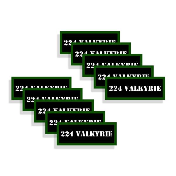 Speed Demon Hot Rod Shop Ammo Can Labels 224 Valkyrie Ammunition Decals for 224 Valkyrie Ammo - 10 Pack Adhesive Vinyl 3"x1.15"