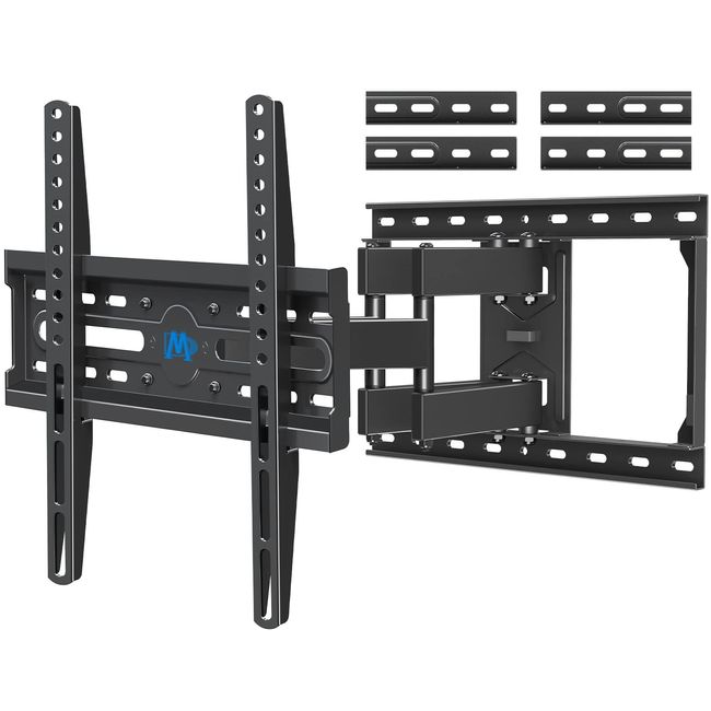 Mounting Dream TV Mount Full Motion TV Wall Mount for Most 32-65 Inch Flat Screen TV, Wall Mount TV Bracket with Dual Arms, Max VESA 400x400mm and 99 LBS, Fits 16", 18", 24" Studs MD2380-24K TV Mounts