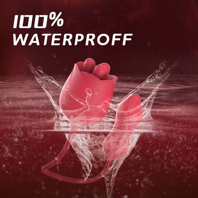 PHANXY Powerful Rose Dildo Thrusting Vibrator Female Clitoris Stimulator 360° Rotating G-Spot Massager Adult Sex Toys for Woman