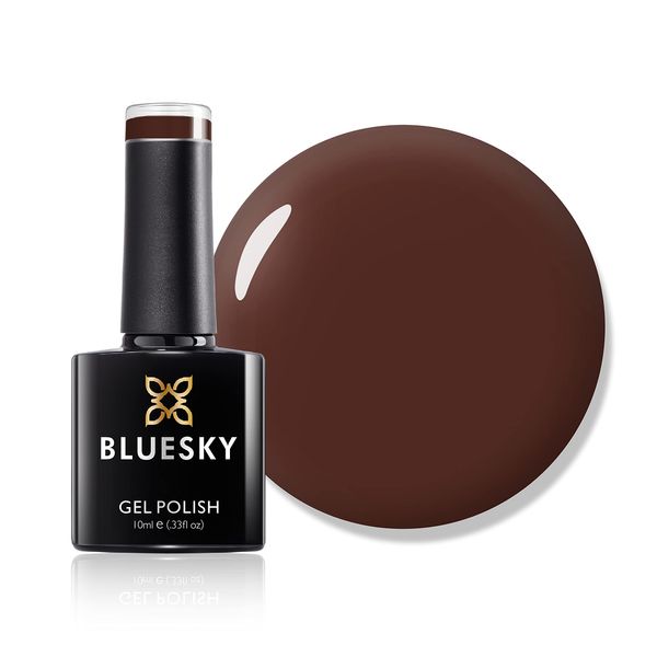 Bluesky Gel Nail Polish, Burnt Romance 80561, Chocolate, Dark Brown, Long Lasting, Chip Resistant, 10 ml (Requires Drying Under UV LED Lamp)