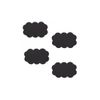 MSV Non-Slip Clouds Mats, Black, Set of 4