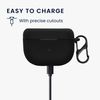 kwmobile Jabra Elite 10 / E10 Case - Wireless Earbuds Silicone Drop Proof Protective Case Black