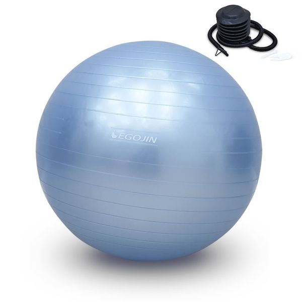 Gojin gym ball + foot pump, dark gray