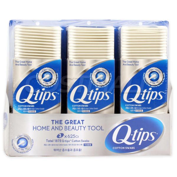 Unilever Q-tips Cotton Swabs 625 x 3 Pack/Cotton Pads/Costco