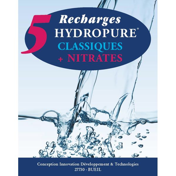 Hydropure Universal water filter tabs, classic nitrate (pack of 5)