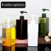 Jansburg 2Pack 22oz/650ml Pump Bottle Dispenser Refillable Square Plastic Dispenser Empty Refillable Liquid Container for Soap Shampoo Clear