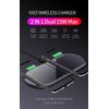 Techno S Fast Qi Dual Wireless Dock Charging Station for Apple,Samsung, Huawei