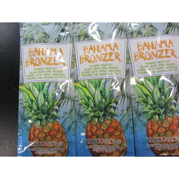 10 PACKS TANOVATIONS BAHAMA BRONZER DARK BRONZING TANNING LOTION