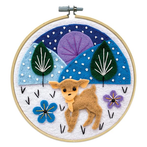 Design Works Crafts, Deer Scene Felt Applique Kit