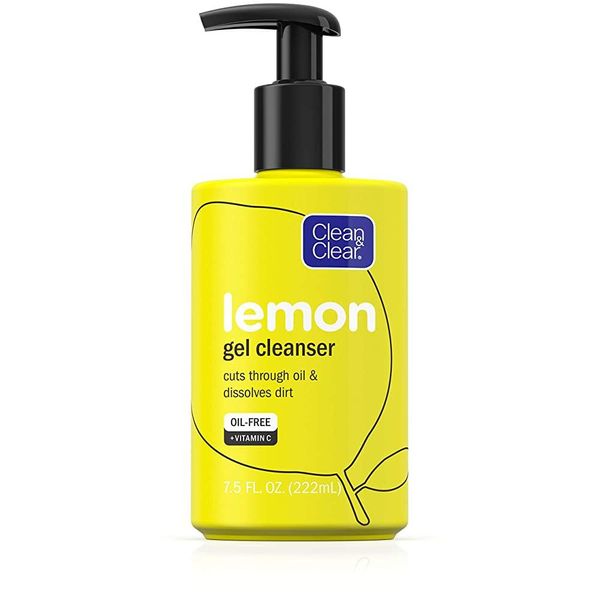 Clean &amp; Clear V Gel Facial Cleanser 222mL Vitamin C Lemon Extract Glycerin Oil-Free Daily Cleansing Face Wash Brighten skin and dissolve dirt