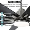 Nickel Smart APP Ceiling Fan w/ Light & Remote Control/Phone/Voice Google Alexa 