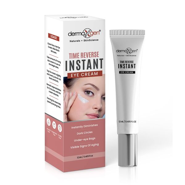 Dermaxgen Instant Eyelift Cream Time Reverse Treatment For Dark Circles, Puffy Eyes, & Wrinkles Anti Aging Serum Reduces Under Eye Bags, Wrinkles, Dark Circles, Fine Lines & Crow's Feet Instantly - 12