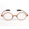 Retro Round Glasses tr90 Reading Glasses Stylish Reading Glasses Portable Senior Glasses with Case & Cloth Degree "+1.0 to +4.0", Set of 2 (Black + Coffee), 3.00 Strength