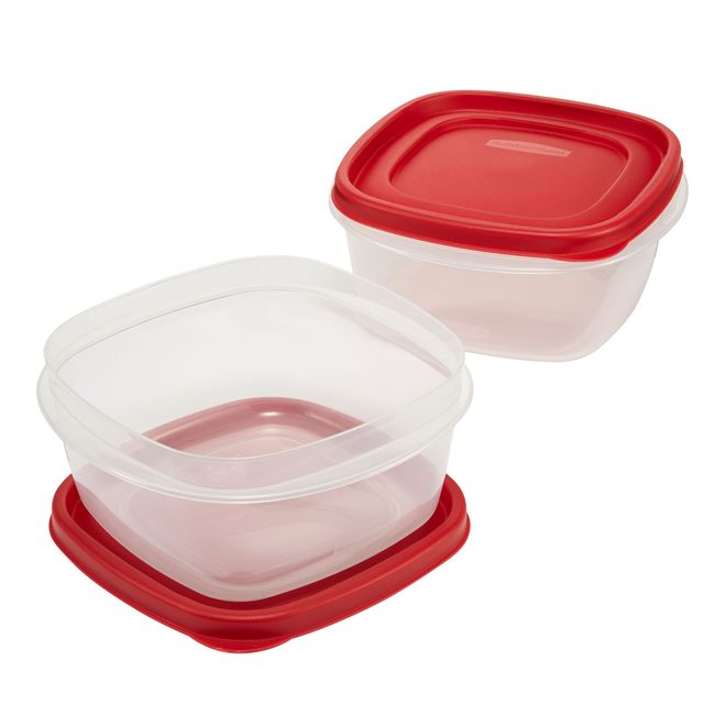 Rubbermaid Easy Find Lids Food Storage and Organization Containers, 3-Pack,  Racer Red