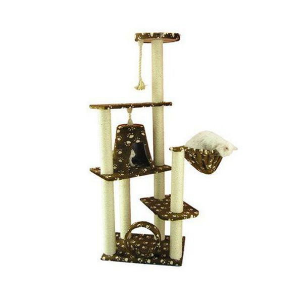 Armarkat Real Wood Cat Tree Hammock Bed With Natural Sisal Post for Cats and ...