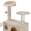 53" Beige Cat Tree Condo Tower Scratching Post Pet Play House Activity Have Fun
