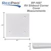 RecPro RV Slide-Out Corner Cover Square 4 1/2" (2)