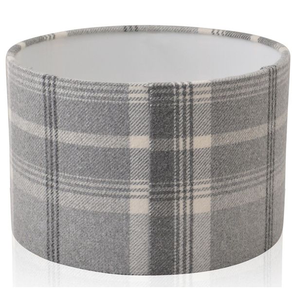 10"(25cm) Balmoral Grey Tartan/Table Lamp/Ceiling Light