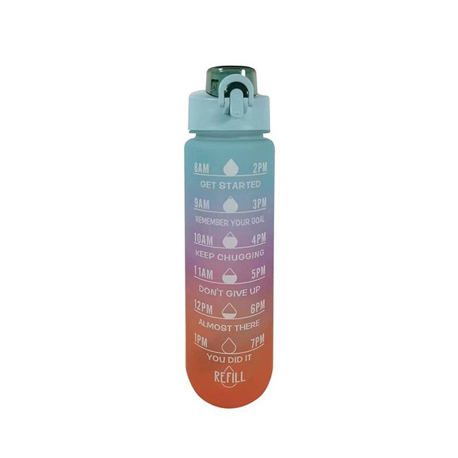 Water Bottle Motivational Drinking Bottle Sports Water Bottle With Time  Marker Portable Reusable Plastic Cups Outdoor Travel Gym