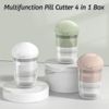 Multifunction Pill Cutter 3 in 1 Splitter/Crusher/Box for Small Pills (Green)