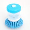 Dish Washing Brush with Soap Dispenser, Single Brush, Random Color
