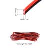 QWORK® 10 Meter 22AWG Electrical Wire, 2 Core Black Red Wire Cable, Extension Wire Cable, for Car LED Strip Light